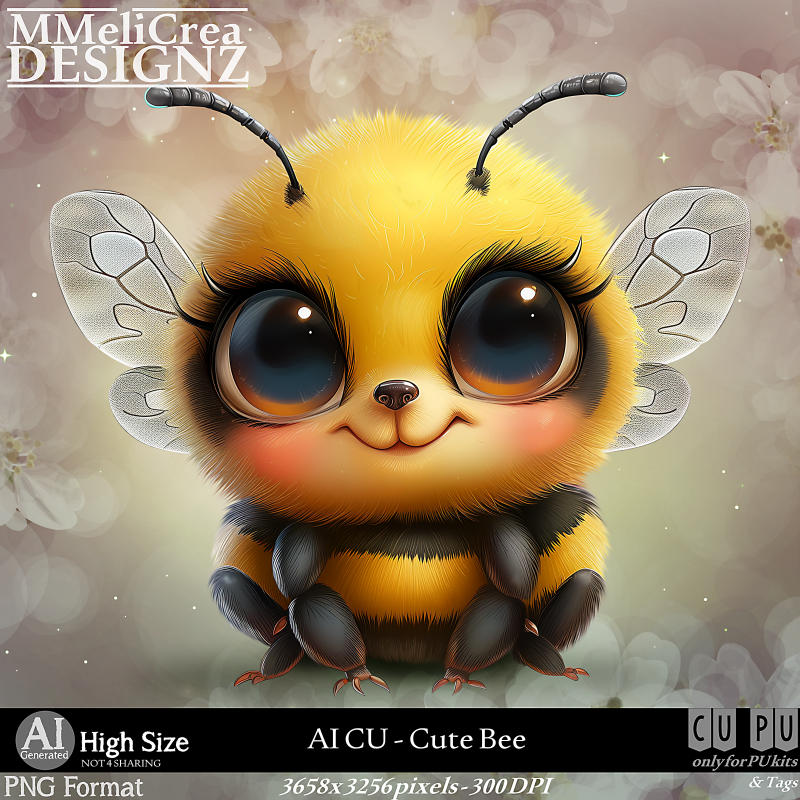 AI - CU Cute Bee (CU4PU/PNG) - Click Image to Close